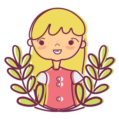 Noel giysileri ve dalları yaprakları tasarım vektör çizim ile güzel kız