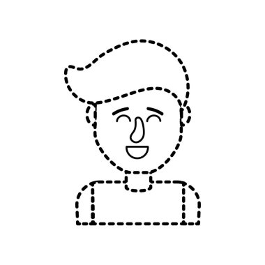 saç tasarım ve gömlek vektör çizim ile noktalı şekil şirin adam