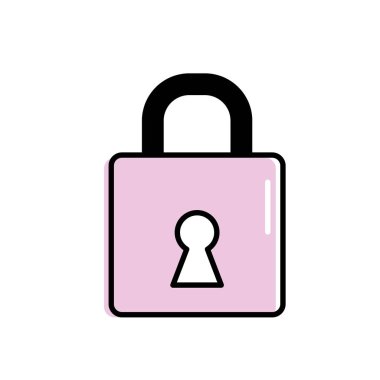 asma kilit öğesi güvenlik parola koruma vektör çizim için