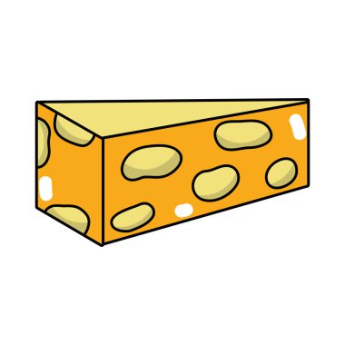 taze ve lezzetli peynir beslenme malzemeler vektör çizim ile