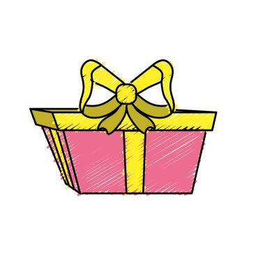 Mevcut hediye ile şerit yay süsleme tasarlamak vektör