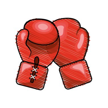 renk boks eldivenleri simgesi, vektör illustraction resim