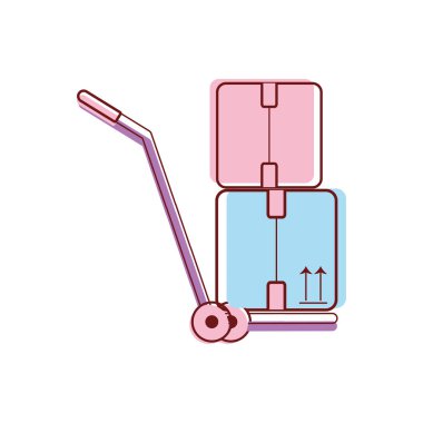 Taşıma Aracı Servisi, vektör çizim paketlerinde kutuları