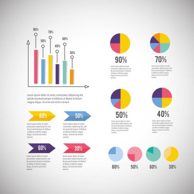 Infographic iş diyagramı veri bilgi vektör çizim ile