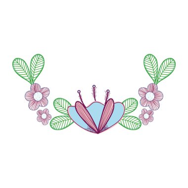 güzel çiçek dekorasyon tasarım, vektör çizim tasarım