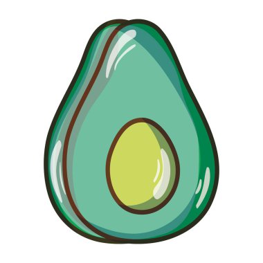 protein beslenme vektör çizim ile lezzetli avokado meyve