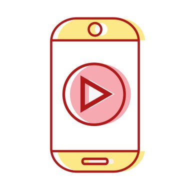 müzik ses simge vektör çizim ile Smartphone teknoloji