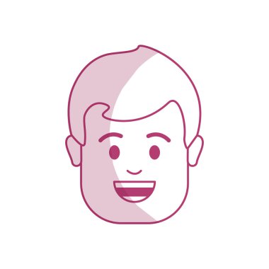 siluet adam kafa ve yüz saç, vektör çizim tasarım ile