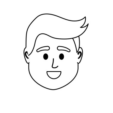 satır avatar adam başına sosyal Kullanıcı vektör çizim