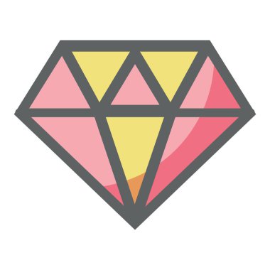 şirin elmas Lüks aksesuar mücevher, vektör çizim