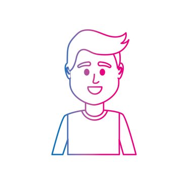 satır avatar erkek t-shirt tasarım vektör çizim simgesi ile