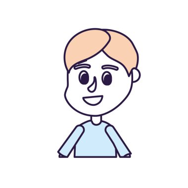 saç tasarım ve rahat t-shirt vektör çizim bir çocuk