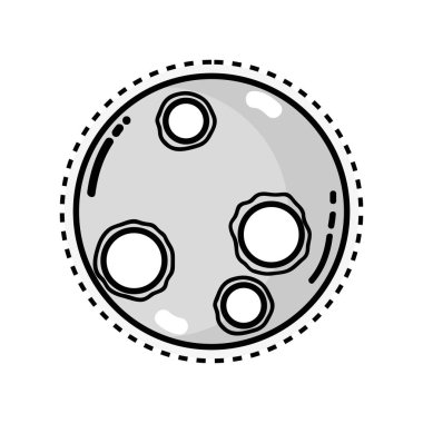 Güzellik ay doğal uydusu dünya gezegen vektör çizim