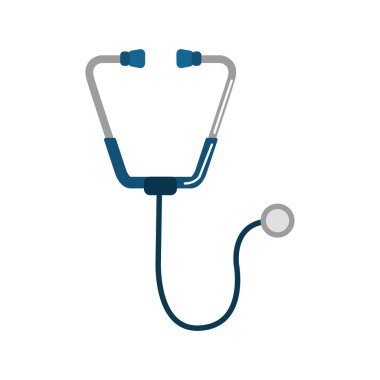 sağlık stetoskop aracı gözden geçirme kalp mavi, illüstrasyon vektör