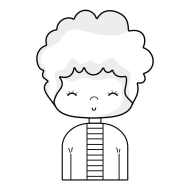 saç tasarım ve gömlek vektör çizim satırı şirin adamla