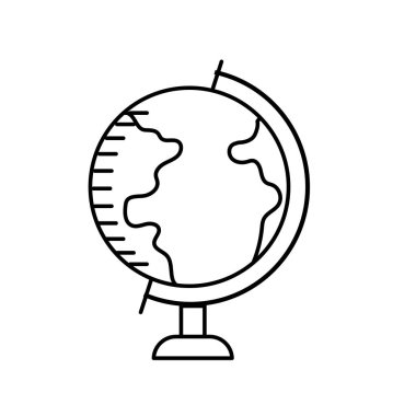 Resepsiyon vektör çizim satırı dünya gezegen global harita