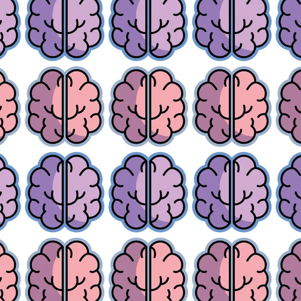 Cor Cérebro Criativo Mental Fundo Saudável Ilustração Vetorial —  Vetores de Stock