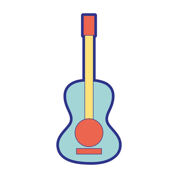 Guitare Intrusion Acoustique Lecteur Musique Illustration Vectorielle — Image vectorielle