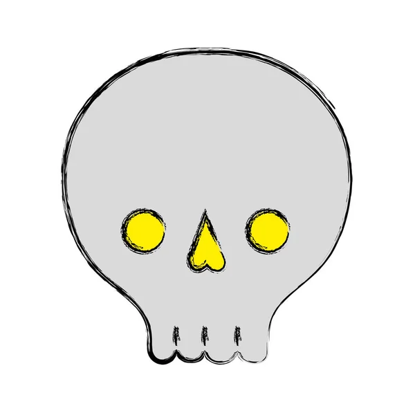 Símbolo Peligro Cráneo Para Advertir Ilustración Vector Alerta — Archivo Imágenes Vectoriales