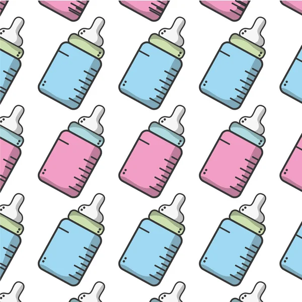Baby Feeding Bottle Drink Background Vector Illustration — Stock Vector