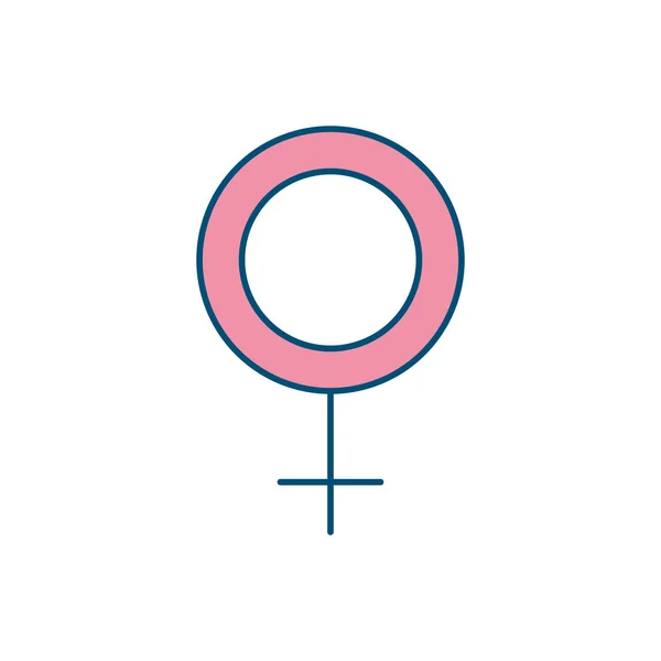 Female Symbol Sign Decoration Design Vector Illustration — Stock Vector