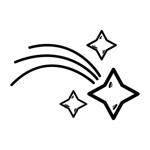 Figura Stella Cadente Nella Galassia Universo Spaziale Illustrazione Vettoriale — Vettoriale Stock