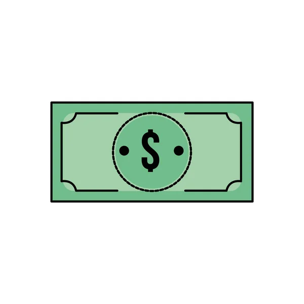 Doları Cas Para Para Birimi Vektör Çizim Bill — Stok Vektör