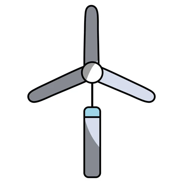 Przemysł Windpower Generator Ekologii Ochrony Wektorowych Ilustracji — Wektor stockowy