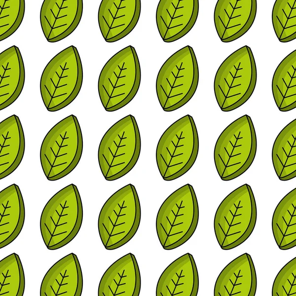 Natürliche Grüne Blätter Hintergrund Vektor Illustration Design — Stockvektor
