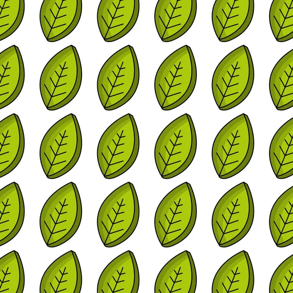 Hojas Verdes Naturales Fondo Diseño Ilustración Vectorial — Vector de stock