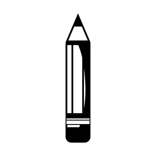 Contour Pencil School Tool Object Design Vector Illustration — Stock Vector
