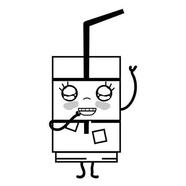 Иллюстрация Милого Напитка Happy Drink — стоковый вектор