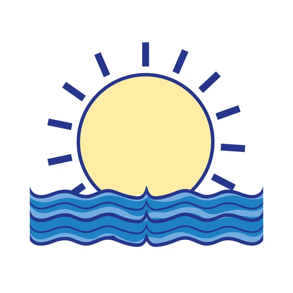 Сонце Водяним Потопом Природні Катастрофи Векторні Ілюстрації — стоковий вектор