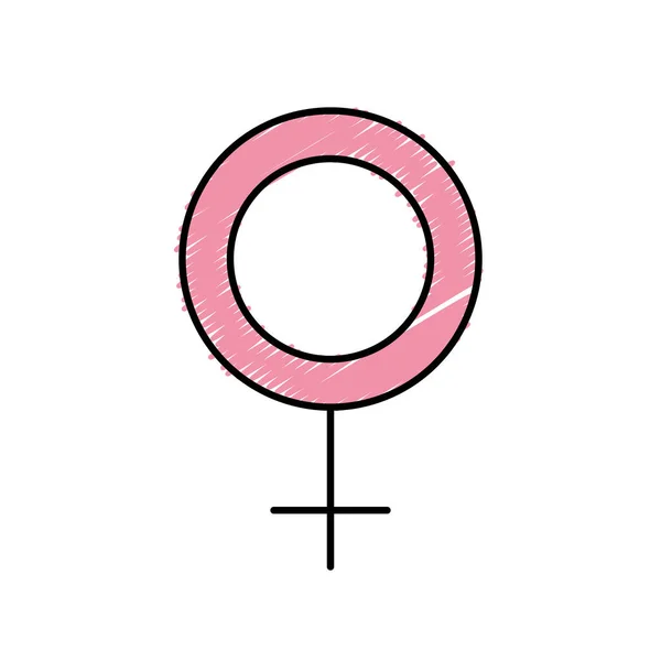 Symbole Féminin Signe Décoration Conception Vectoriel Illustration — Image vectorielle