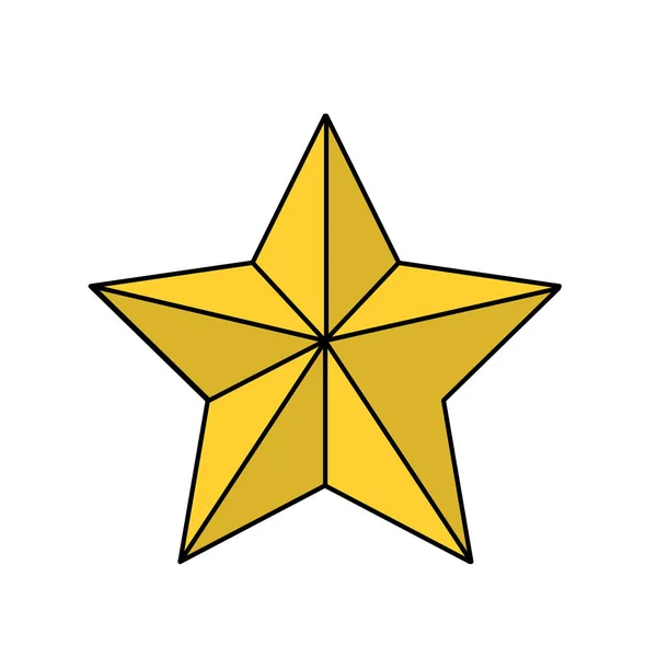 Glänzender Stern Und Frohe Weihnachten Symbol Vektor Illustration — Stockvektor