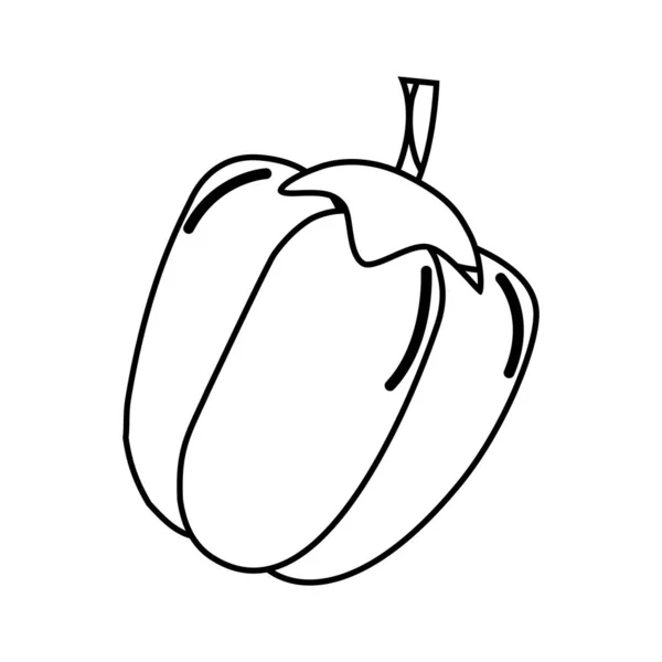 Σιλουέτα Υγιή Πιπέρι Λαχανικών Εικονίδιο Εικονογράφηση Διάνυσμα — Διανυσματικό Αρχείο