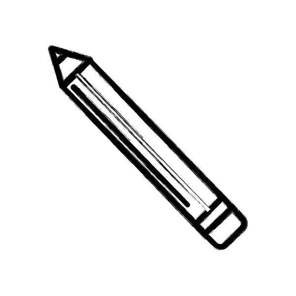 Crayon Contour Outil Pour Étudier Dans Icône École Illustration Vectorielle — Image vectorielle