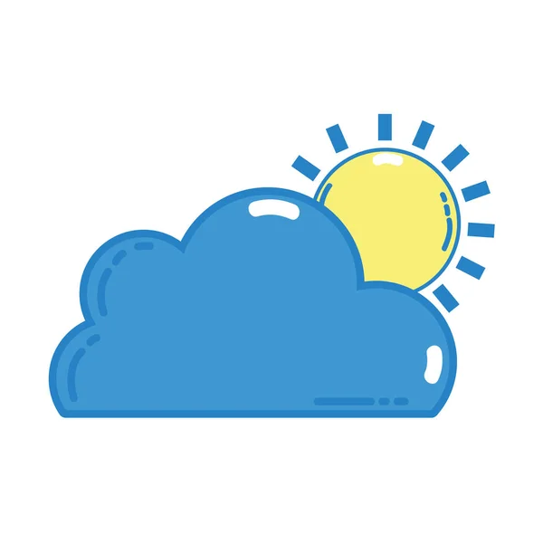 Хорошее Облако Солнечной Тропической Векторной Иллюстрацией Погоды — стоковый вектор