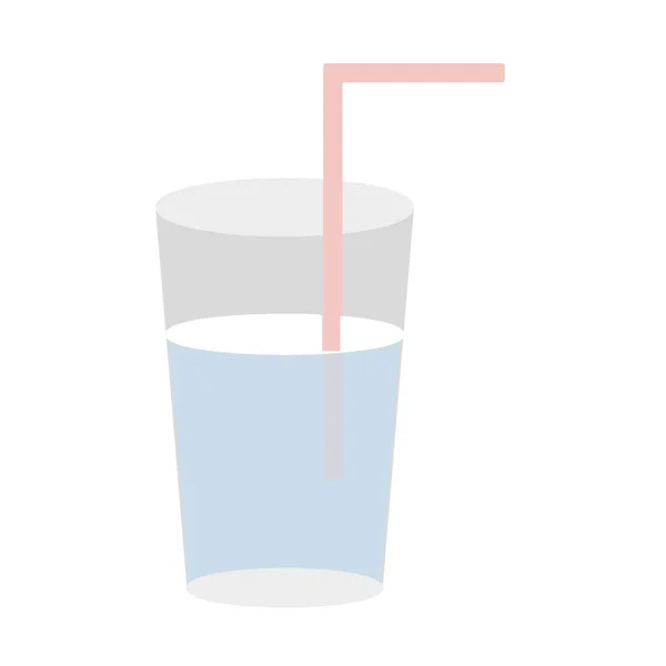 Verfrissing Het Glas Van Fles Drinken Vectorillustration — Stockvector