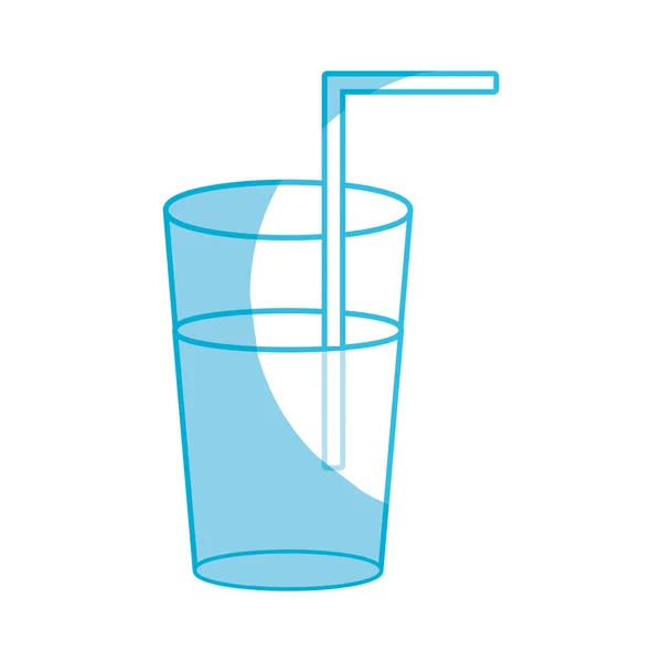 Refresco Silueta Vaso Botella Para Beber Vectorillustration — Vector de stock