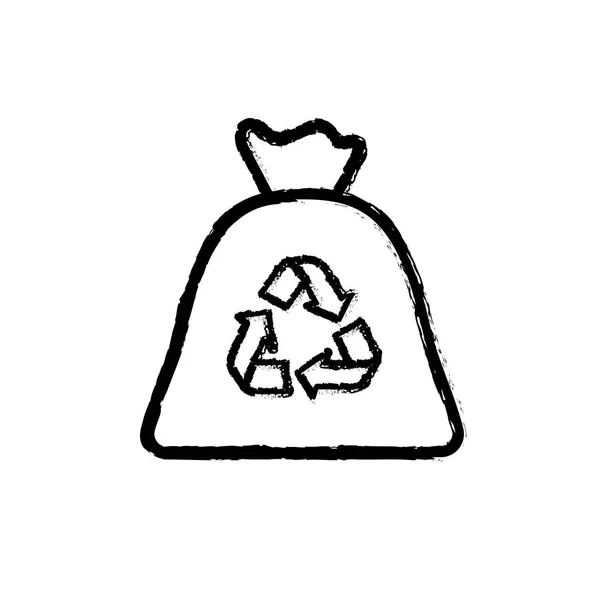 Abbildung Tasche Recyceln Umwelt Pflege Vektor Illustration — Stockvektor