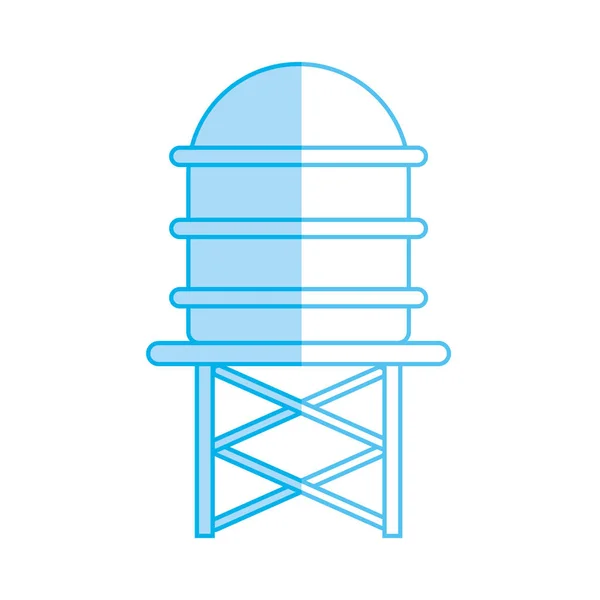 Silhueta Torre Tanque Água Para Reserva Ambiental Ilustração Vetor — Vetor de Stock