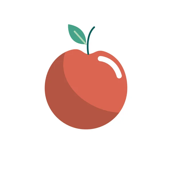 Declicious Apple Frukt Med Naturliga Ingredienser Vektorillustration — Stock vektor