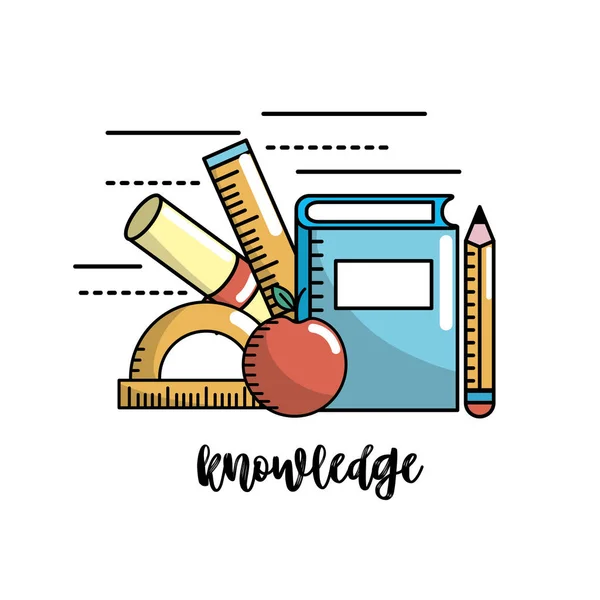 Σχολικά Εκπαίδευση Γνώση Σχεδιασμού Διανυσματικά Εικονογράφηση — Διανυσματικό Αρχείο