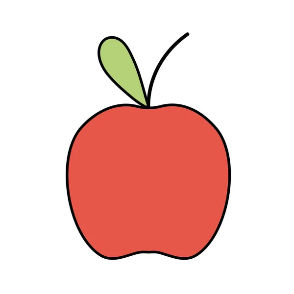 Delicious Apple Fruit Vitamins Protein Vector Illustration — Stock Vector