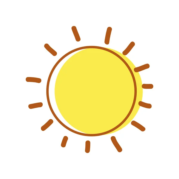 Nice Sun Natural Weather Style Vector Illustration — Stock Vector