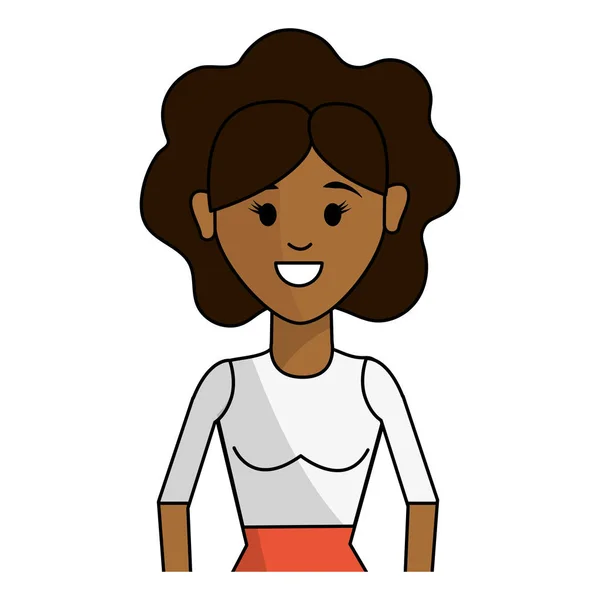 people, woman with casual cloth avatar icon, vector illustration