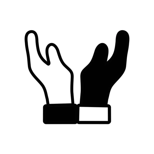 Περίγραμμα Άνθρωπος Χέρια Επάνω Εικονίδιο Εικονογράφηση Διάνυσμα — Διανυσματικό Αρχείο