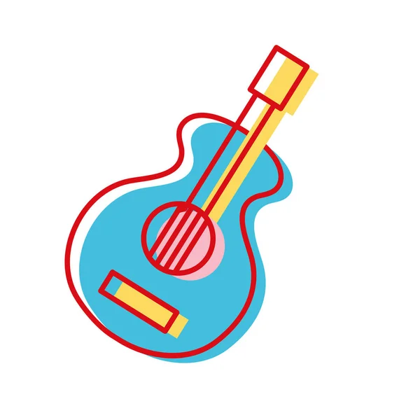 Instrumento Música Guitarra Para Melodia Harmonia Vetor Ilustração — Vetor de Stock