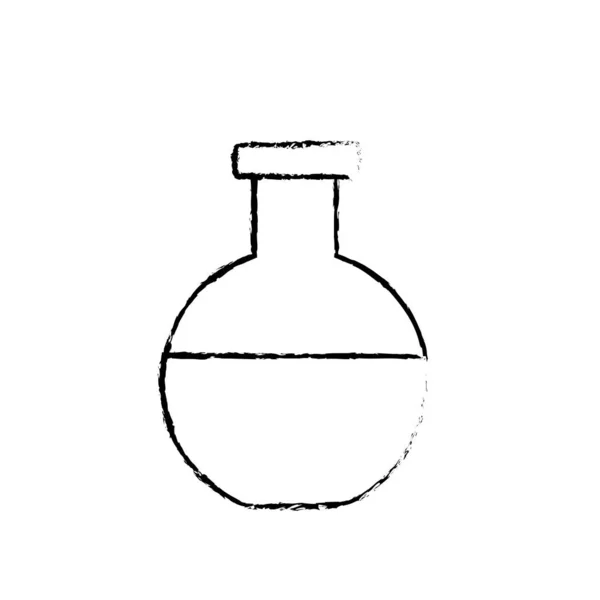 Figure Erlenmeyer Flasque Laboratoire Illustration Vectorielle Conception Chimique — Image vectorielle